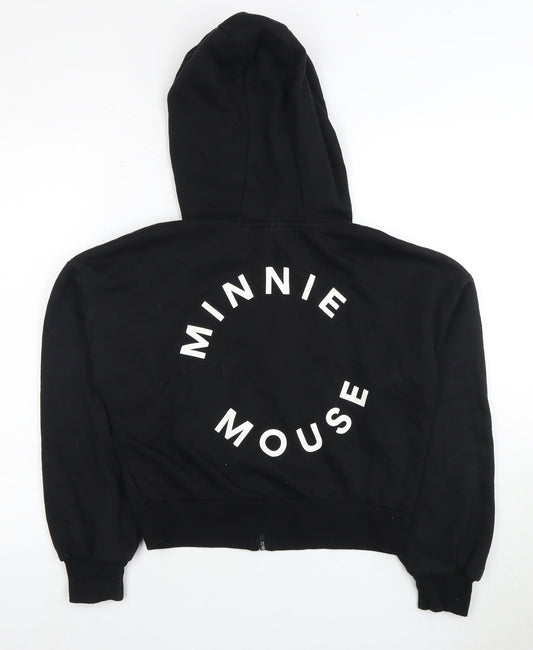 Womens UK Size 6 Disney Black Full Zip Hoodie