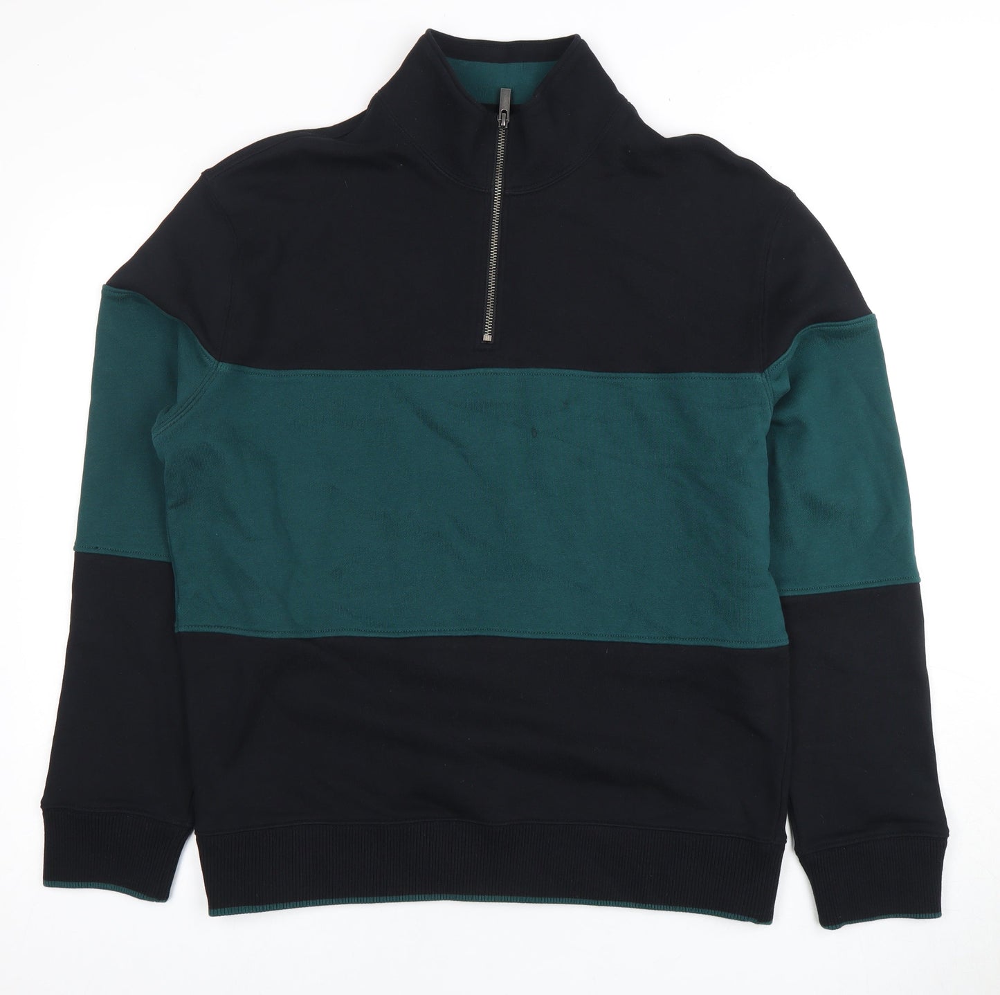 Mens UK Size M Marks and Spencer Multicoloured Henley Sweatshirt