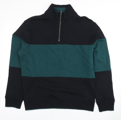 Mens UK Size M Marks and Spencer Multicoloured Henley Sweatshirt