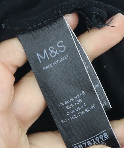 Womens UK Size 8 Marks and Spencer Black Pullover Sweatshirt