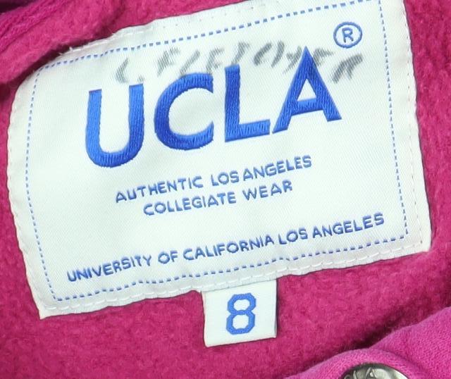 UCLA Girls Pink Pullover Hoodie Size 8 with Logo