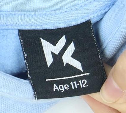 Miss Kick Unisex Kids Blue Pullover Hoodie 11-12Y Logo
