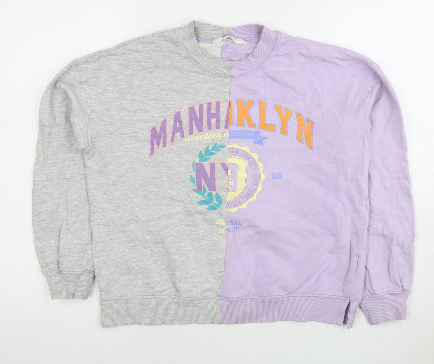 H&M Multicoloured Logo Sweatshirt Unisex Kids 12-13 Years