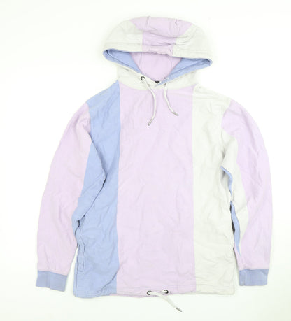 Topman Men's Multicoloured Striped Hoodie XS Pullover