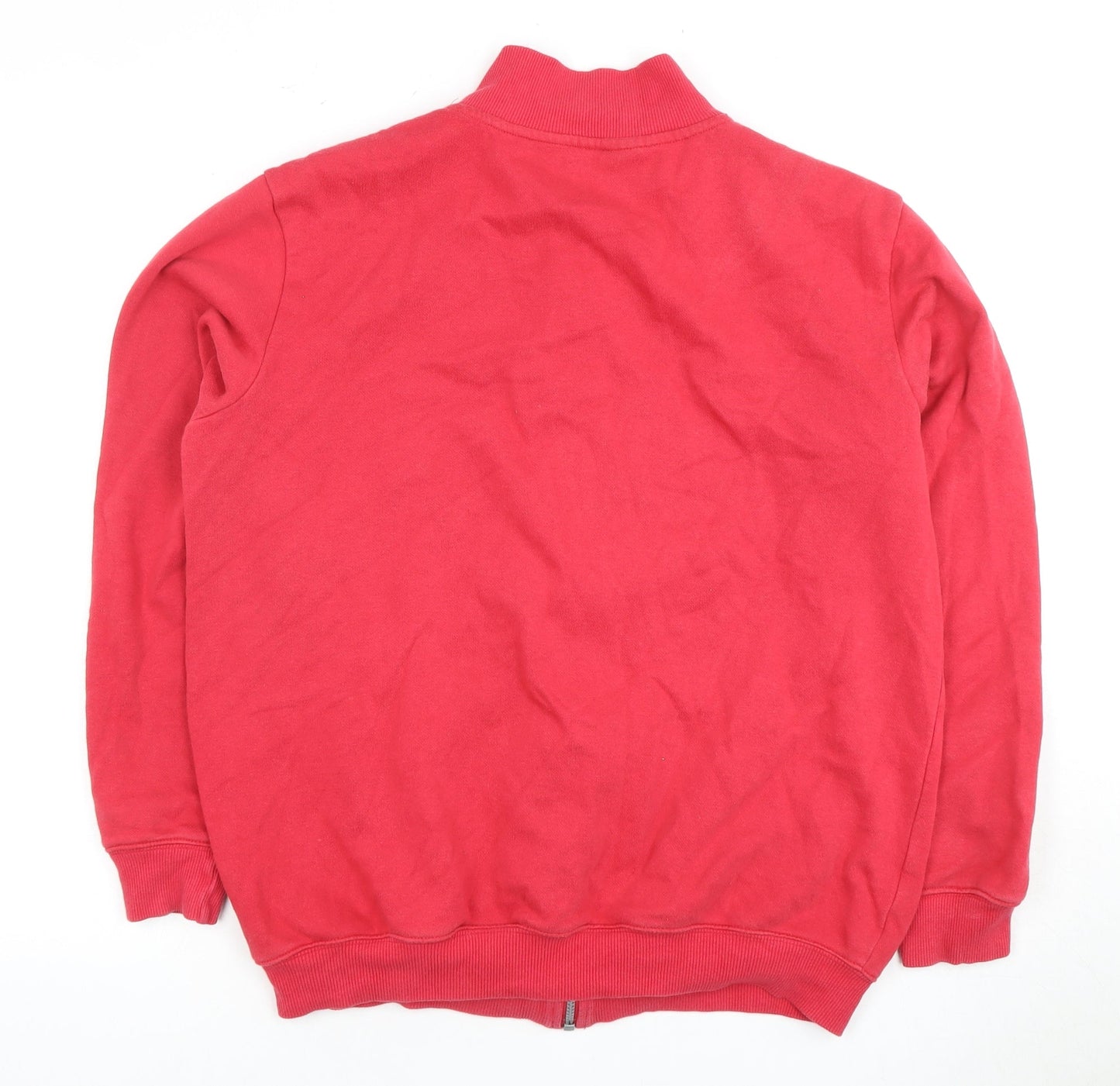 Mens UK Size M Cotton Traders Red Full Zip Hoodie