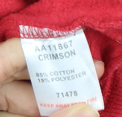 Mens UK Size M Cotton Traders Red Full Zip Hoodie