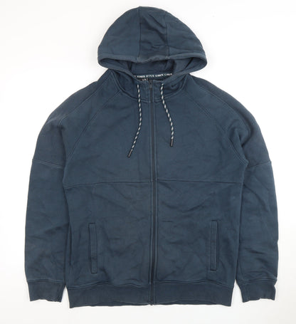 U.S. Athletic Men's Blue Full Zip Hoodie L