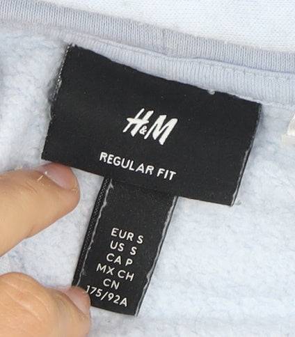 Mens UK Size S H&M Blue Pullover Hoodie