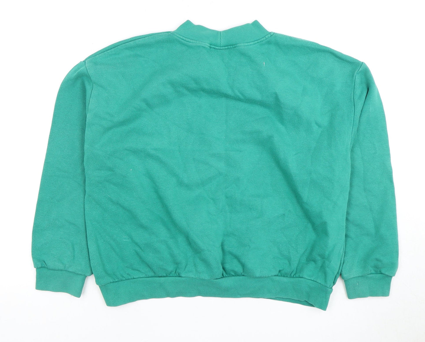 Next Girls Green 13 Years Pullover Sweatshirt Mock Neck