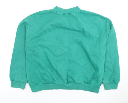 Next Girls Green 13 Years Pullover Sweatshirt Mock Neck
