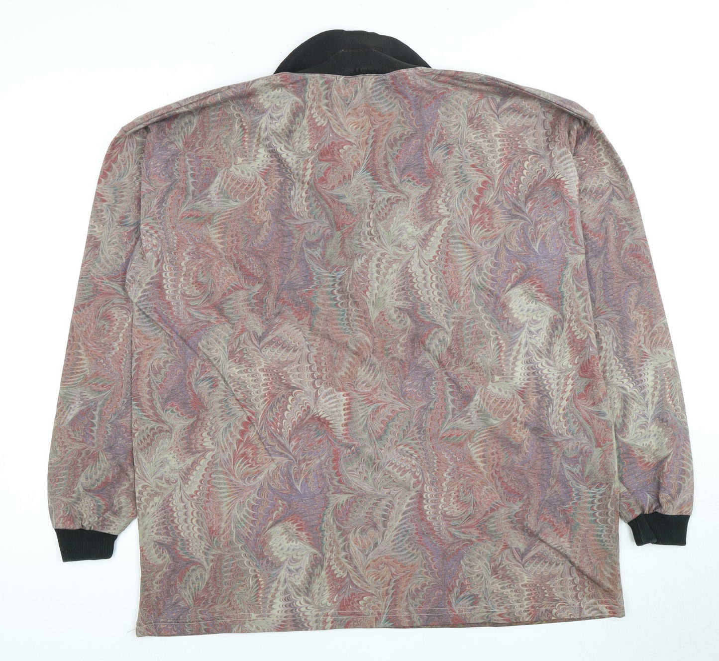 Relay Men's Multicoloured Graphic Print Long Sleeve Polo