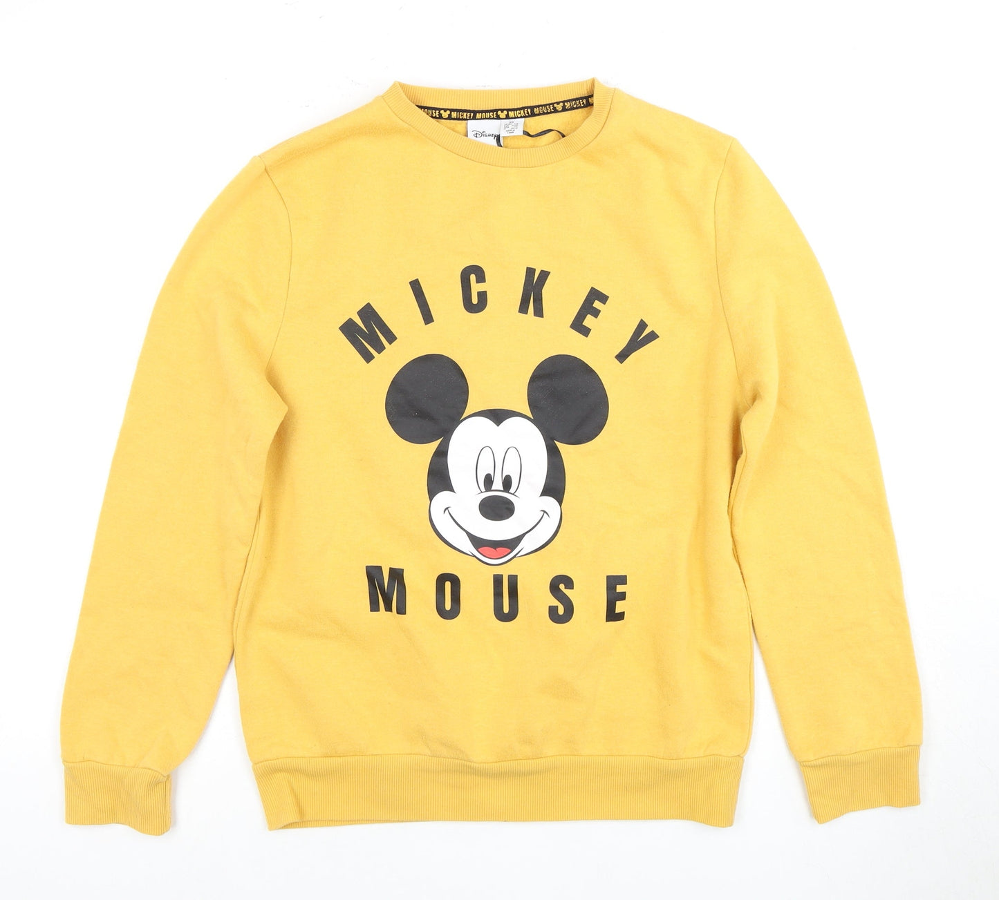 Womens UK Size XS Disney Yellow Pullover Sweatshirt