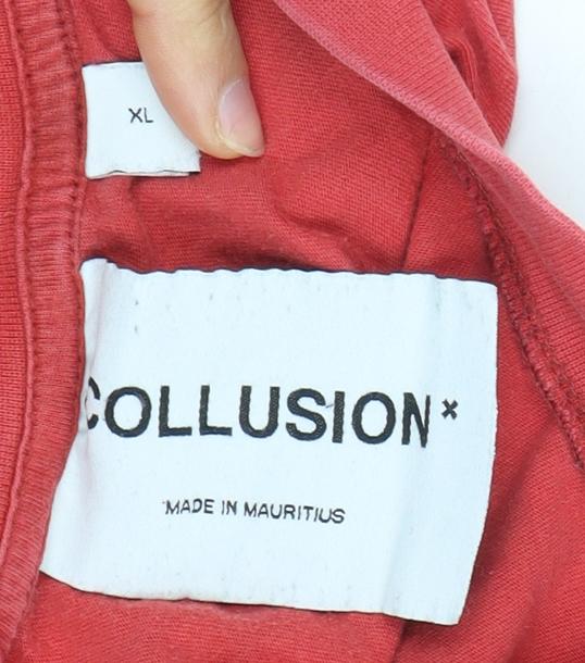 Mens UK Size XL COLLUSION Red  T-Shirt