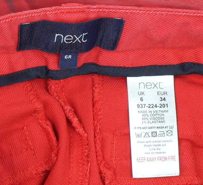 Next Women's Red Jeans, Size 6, Cotton Blend