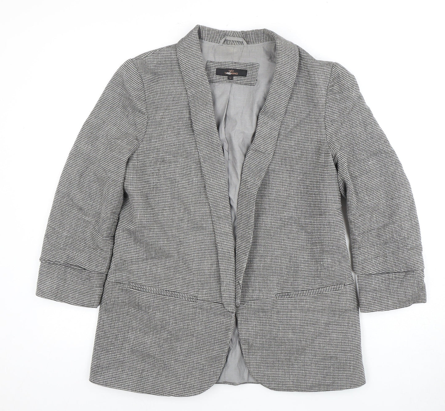 Next Women's Grey Check Blazer Size 14 Lined