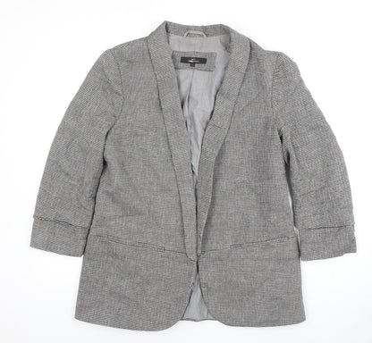 Next Women's Grey Check Blazer Size 14 Lined