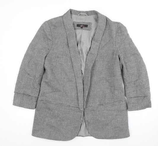 Next Women's Grey Check Blazer Size 14 Lined