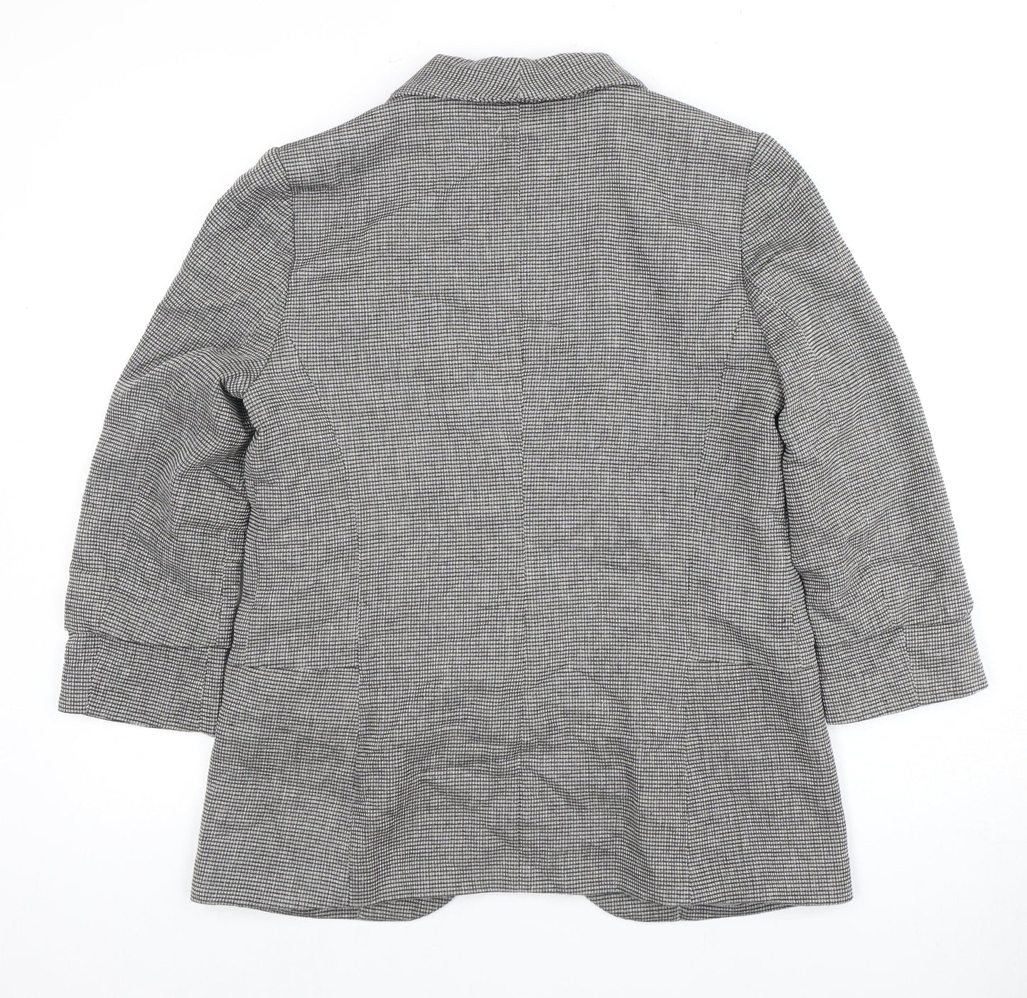 Next Women's Grey Check Blazer Size 14 Lined