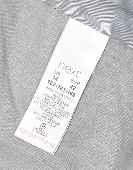 Next Women's Grey Check Blazer Size 14 Lined