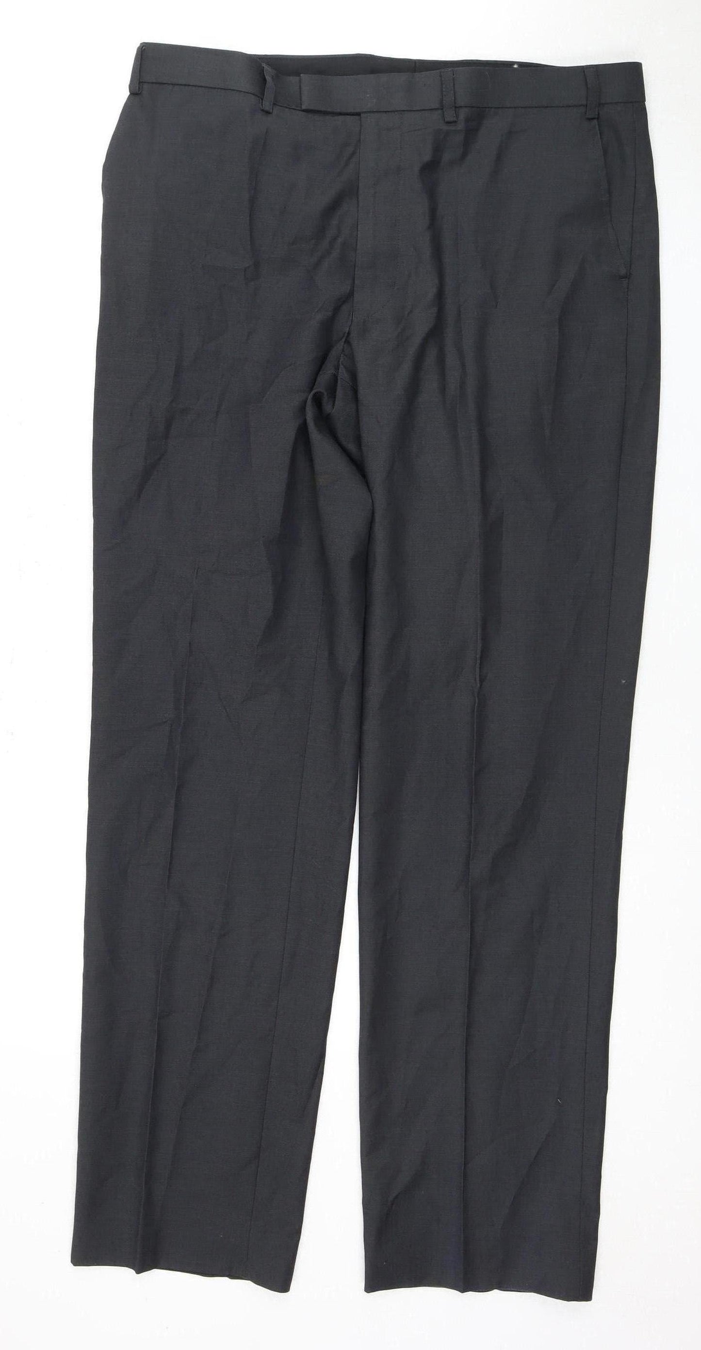 Marks & Spencer Men's Grey Wool Trousers Size 36