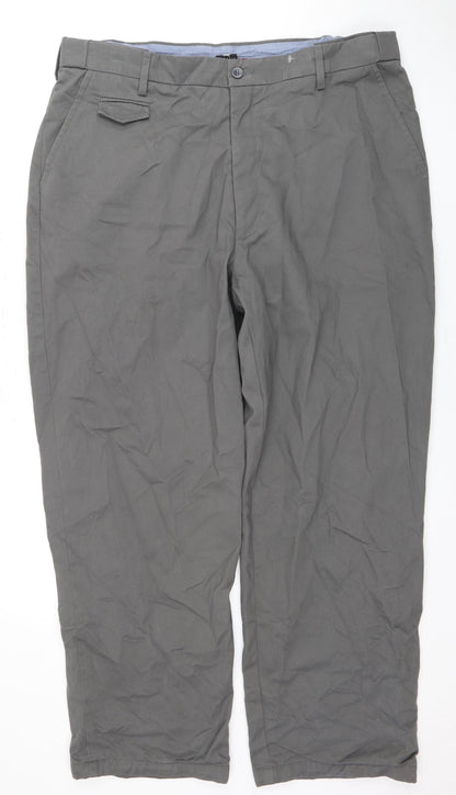 Pegasus Men's Grey Trousers, Size 30, Button Closure