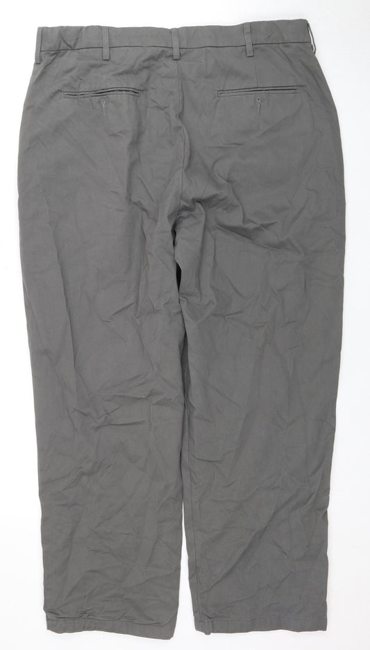 Pegasus Men's Grey Trousers, Size 30, Button Closure