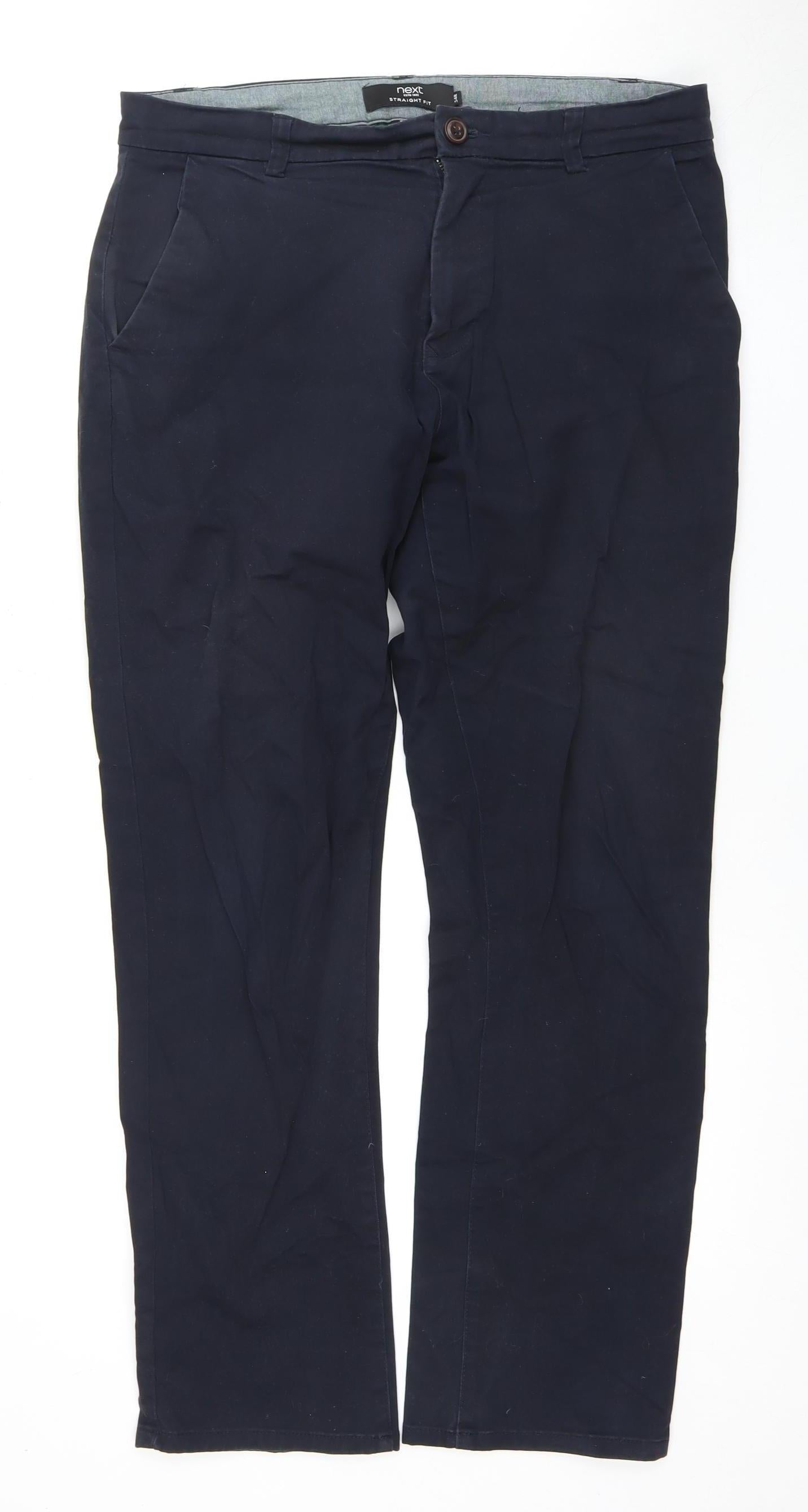 Next Men's Blue Chino Trousers, Size 32, Casual Style