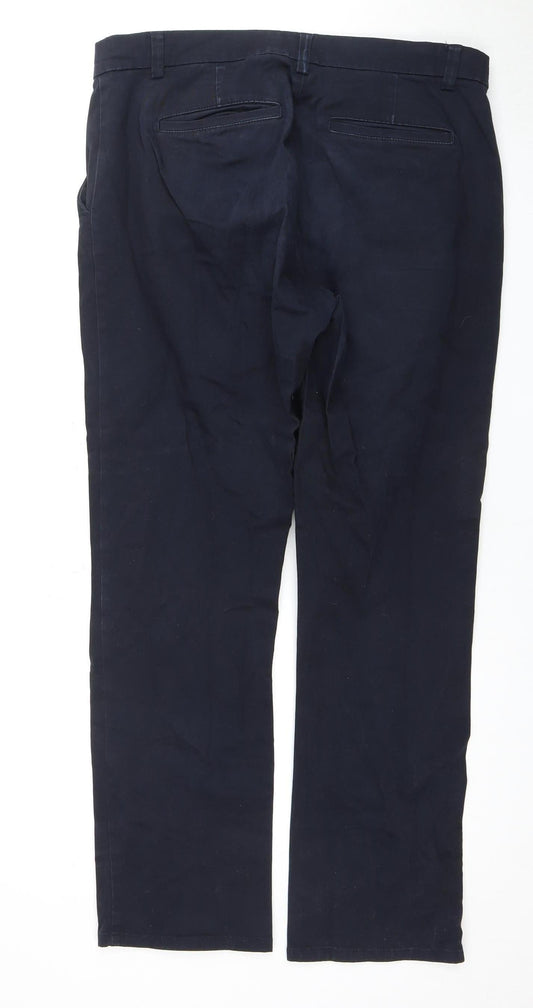 Next Men's Blue Chino Trousers, Size 32, Casual Style