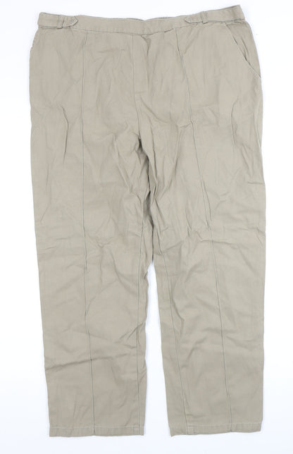 Womens UK Size 18 Marks and Spencer Regular Fit Casual Beige Trousers