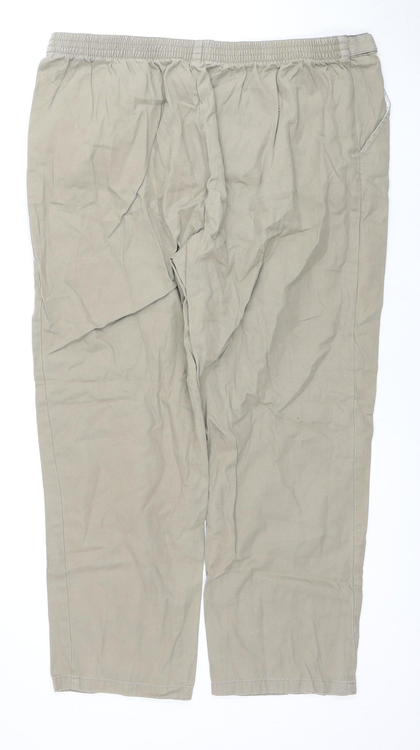 Womens UK Size 18 Marks and Spencer Regular Fit Casual Beige Trousers