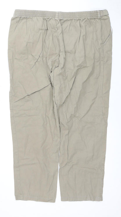 Womens UK Size 18 Marks and Spencer Regular Fit Casual Beige Trousers