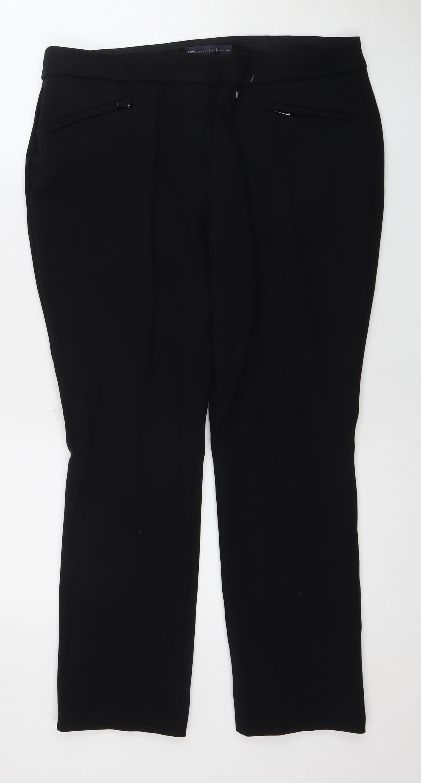 Womens UK Size 14 Marks and Spencer   Black Trousers