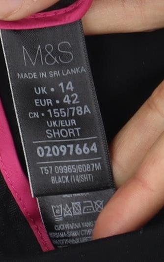 Womens UK Size 14 Marks and Spencer   Black Trousers