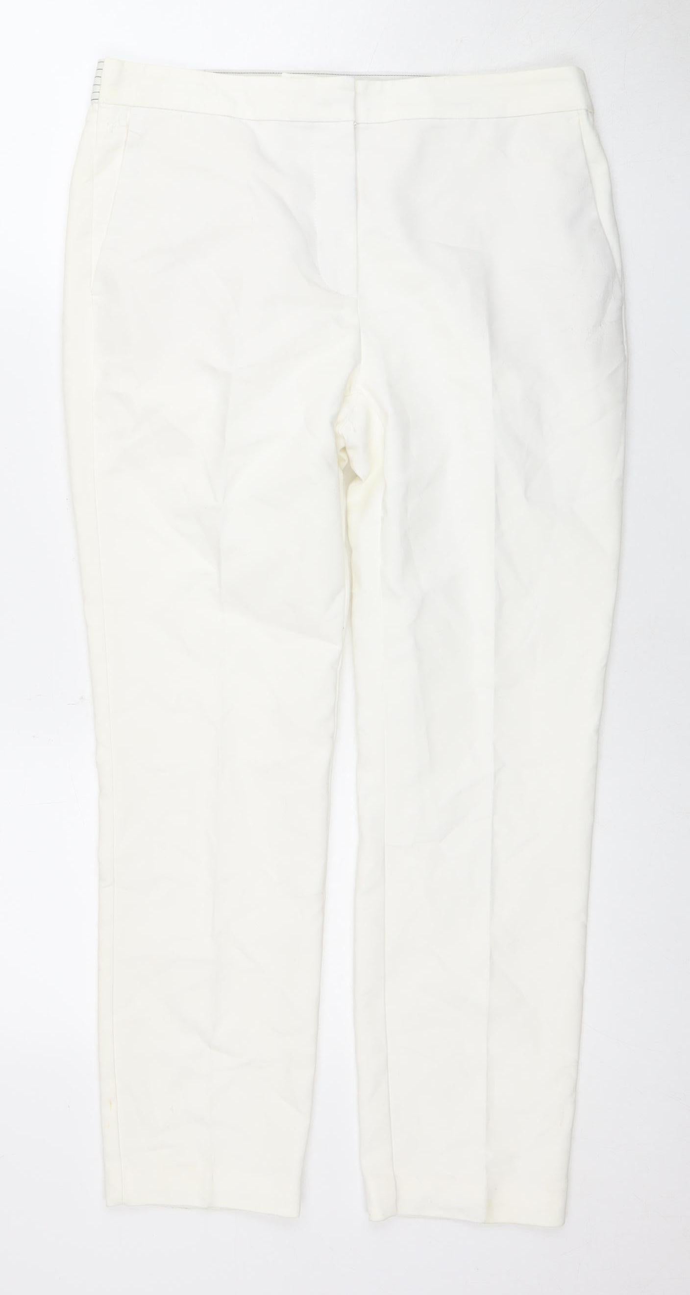 Womens UK Size L Zara   Ivory Trousers