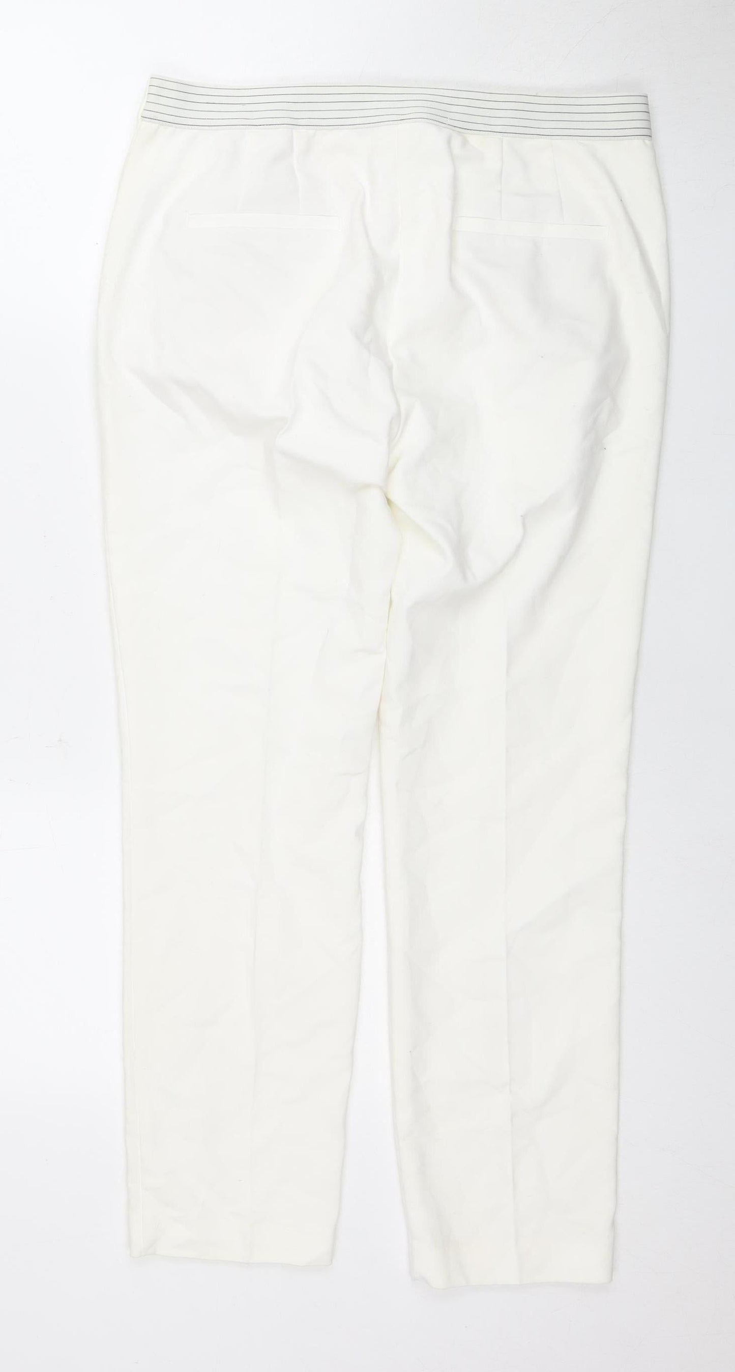 Womens UK Size L Zara   Ivory Trousers