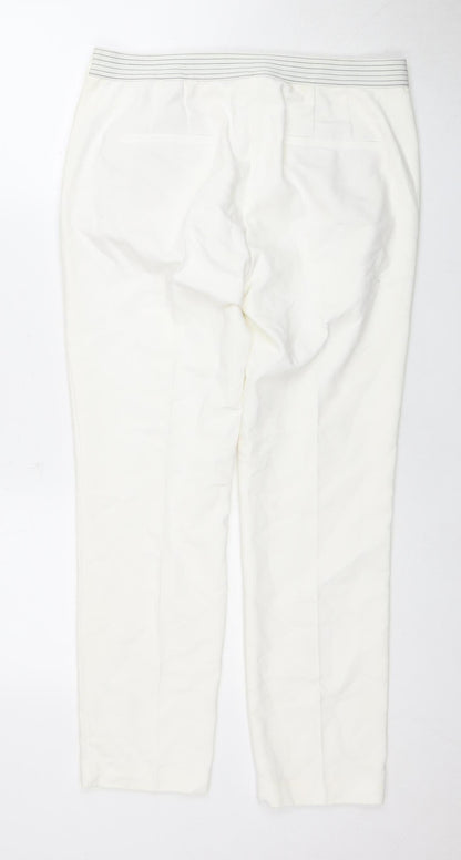 Womens UK Size L Zara   Ivory Trousers