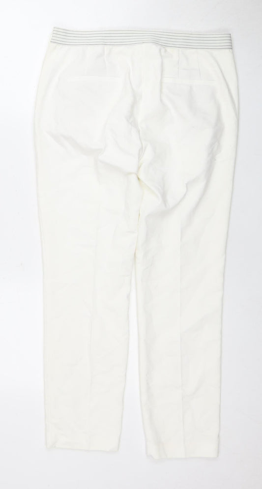 Womens UK Size L Zara   Ivory Trousers