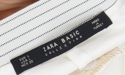 Womens UK Size L Zara   Ivory Trousers