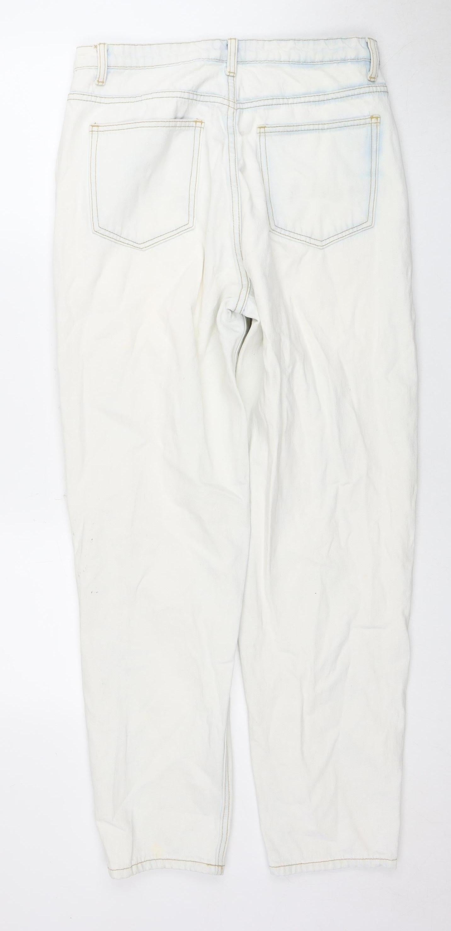 PrettyLittleThing Women’s White Mom Jeans Size 12