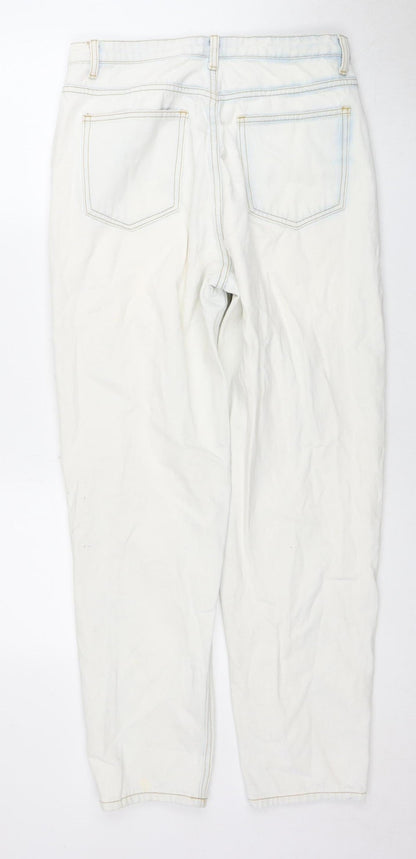 PrettyLittleThing Women’s White Mom Jeans Size 12