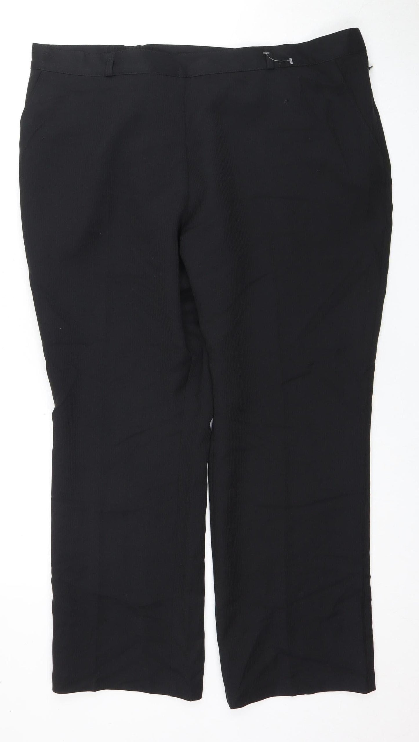 Womens UK Size 18 Marks and Spencer Regular Fit  Black Trousers