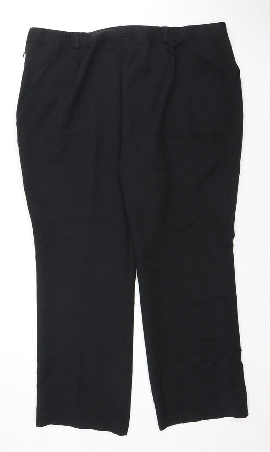 Womens UK Size 18 Marks and Spencer Regular Fit  Black Trousers