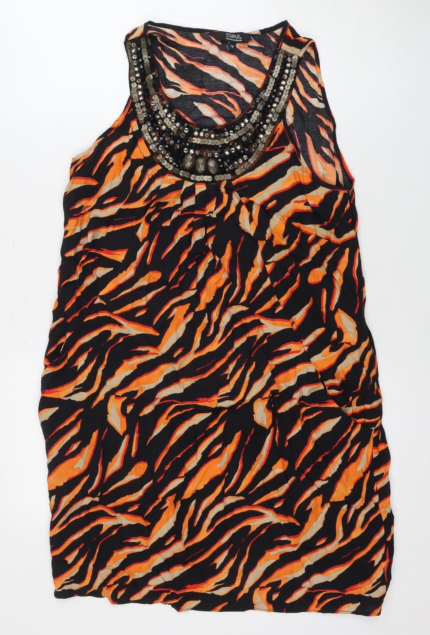 STAR by Julien Macdonald Women’s Animal Print Sequin Dress