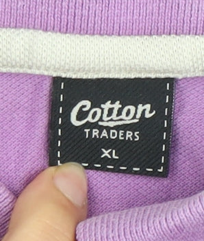 Cotton Traders Men's Purple Polo Shirt XL - Casual Style