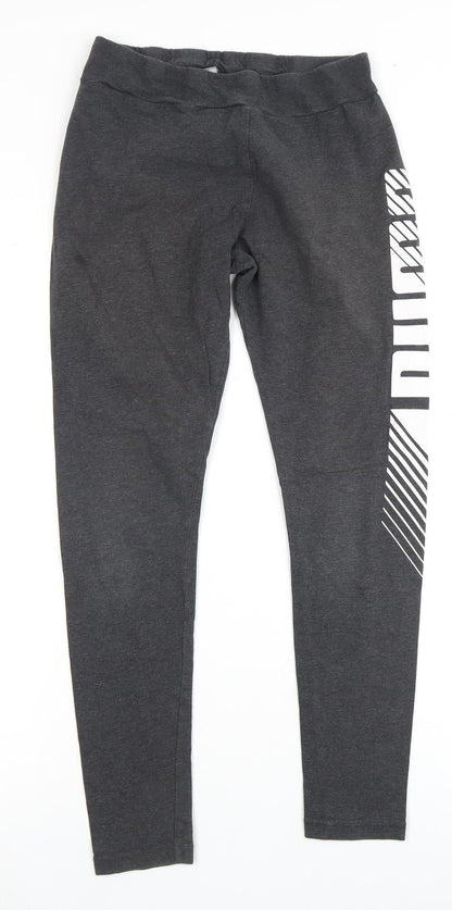 Puma Women's Black Sports Leggings Gym Trousers Size 12