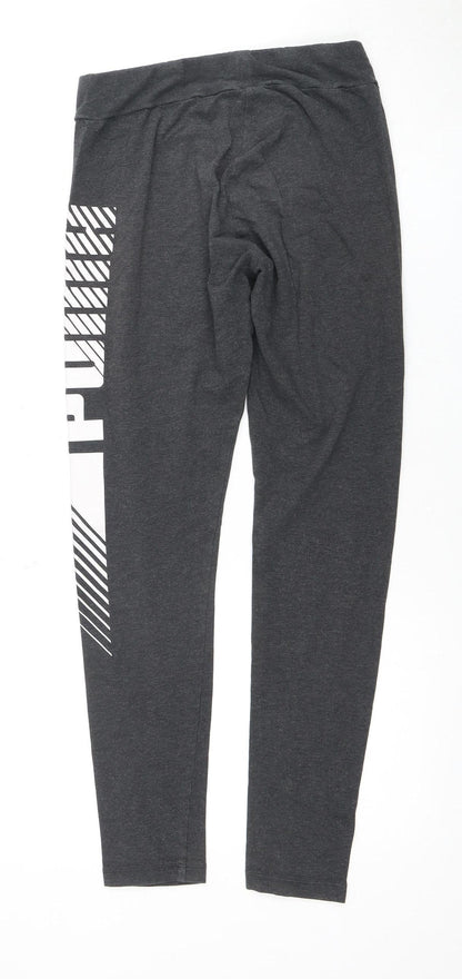 Puma Women's Black Sports Leggings Gym Trousers Size 12