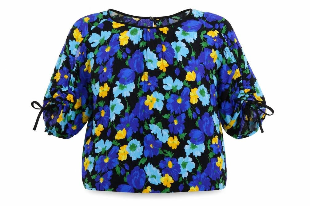 Womens UK Size 12 Zara Basic Multicoloured Tunic Blouse