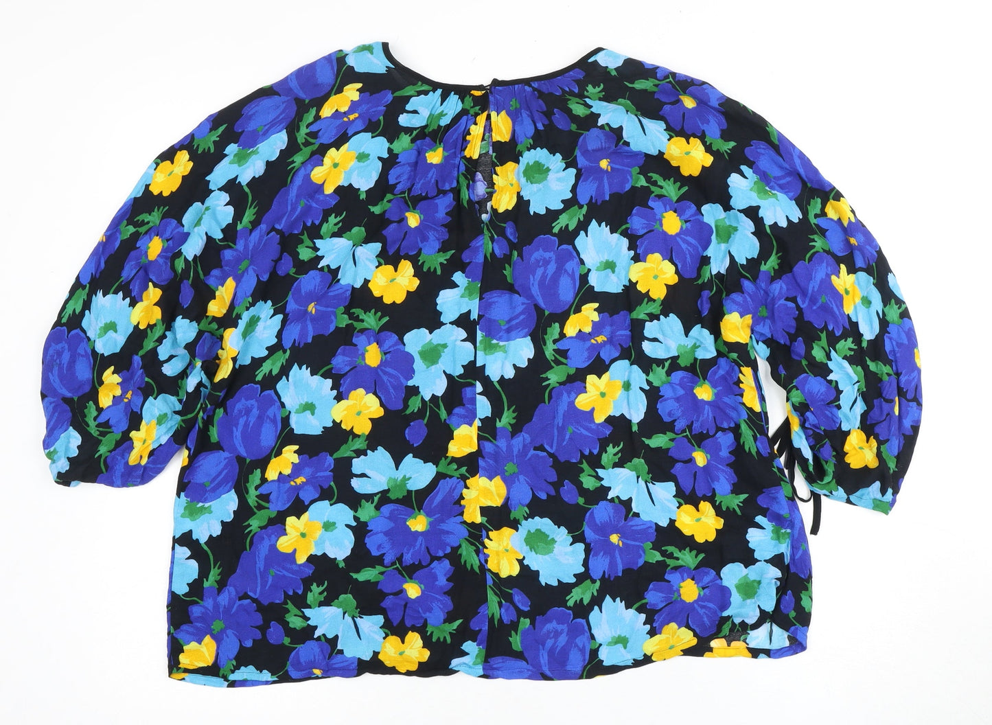 Womens UK Size 12 Zara Basic Multicoloured Tunic Blouse