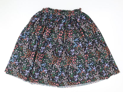 Next Women's Multicoloured Floral Pleated Skirt Size 12