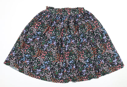 Next Women's Multicoloured Floral Pleated Skirt Size 12